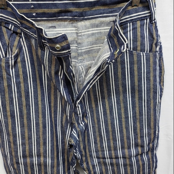 Vintage NWT 60s/70s Big Yank Stripped Fringe Jeans Size 29 - Picture 9 of 10